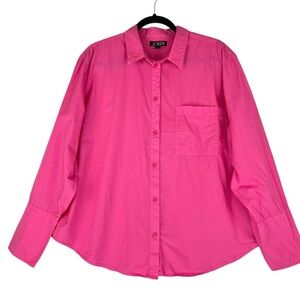 J Crew Garcon Shirt Sz 18 Pink cotton poplin Classic